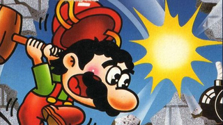 Mario smashes a wall.